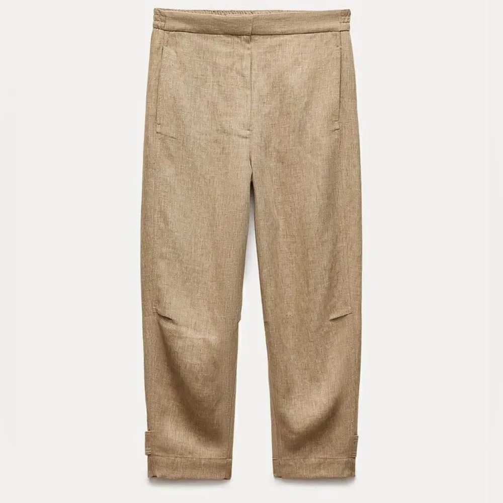 ZARA LINEN BLEND PANTS ZW COLLECTION